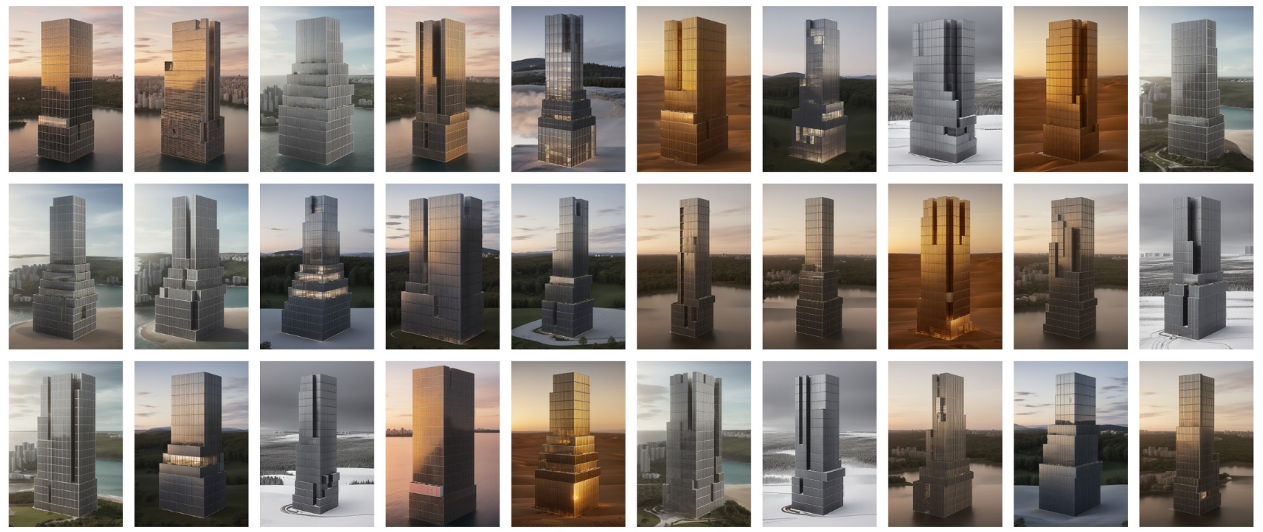 Prompt-to-Geometry generative AI architectural studies